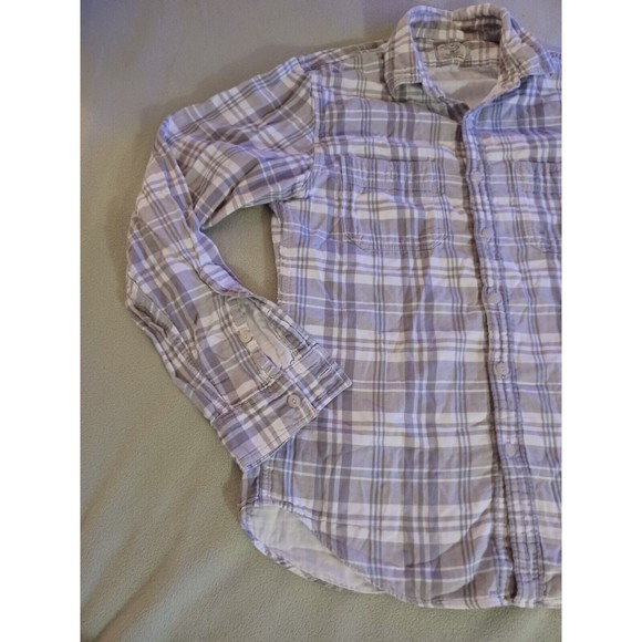 J Crew womens medium tan plaid button up shirt - Picture 3 of 7